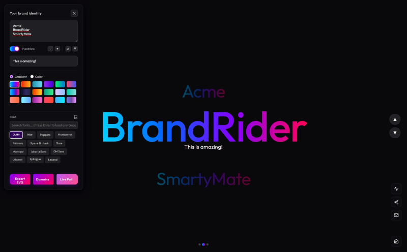Live Brand Preview